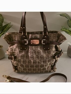 Michael Kors Brown Logo Tote Bag